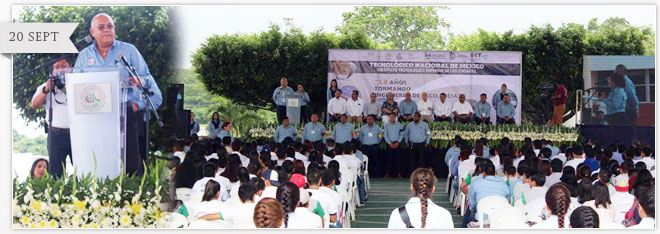 INICIAN LOS FESTEJOS DEL XVIII ANIVERSARIO DE LA FUNDACIÓN DEL INSTITUTO TECNOLÓGICO SUPERIOR DE LAS CHOAPAS.