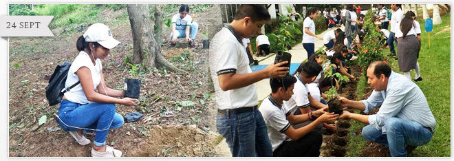 COORDINADORES DE CARRERA DEL ITSCH Y SUS ALUMNOS, REFORESTAN ÁREAS EN EL CBTIS 113 Y COBAEV 43 DE LAS CHOAPAS.