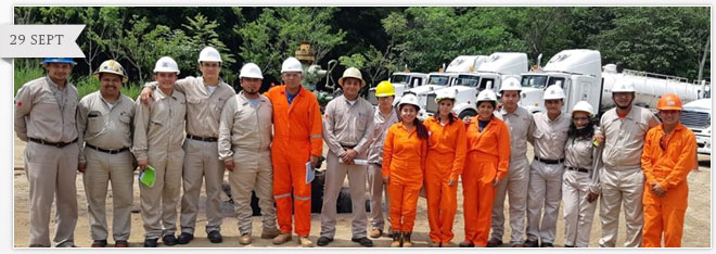 VISITA DE ALUMNOS DEL ITSCH A CAMPO EN INSTALACIONES DE PEMEX