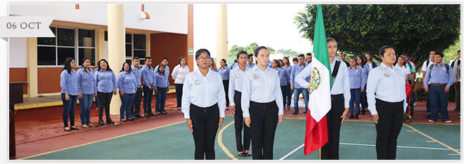 HOMENAJE CÍVICO DEL MES DE OCTUBRE EN EL ITSCH.