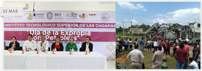 EL ITS CHOAPAS  CONMEMORA EL 81 ANIVERSARIO DE LA CELEBRACIÓN DE LA EXPROPIACIÓN PETROLERA.