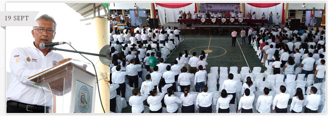 CELEBRACIÓN DEL XIX ANIVERSARIO DE LA FUNDACIÓN DEL INSTITUTO TECNOLÓGICO SUPERIOR DE LAS CHOAPAS.