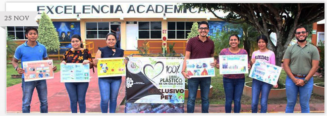 ALUMNOS DEL ITS CHOAPAS ELABORARON CARTELES EN APEGO A LA INICIATIVA "100% LIBRE DE PLÁSTICO DE UN SOLO USO.