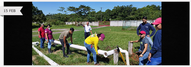 Dio inicio la instalación del primer Módulo de Hidroponía en el Instituto Tecnológico Superior de Las Choapas.